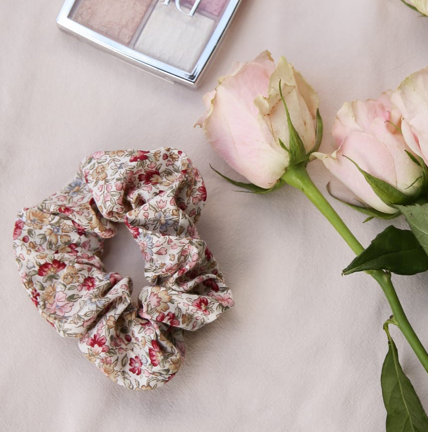 Red Blossom Scrunchie