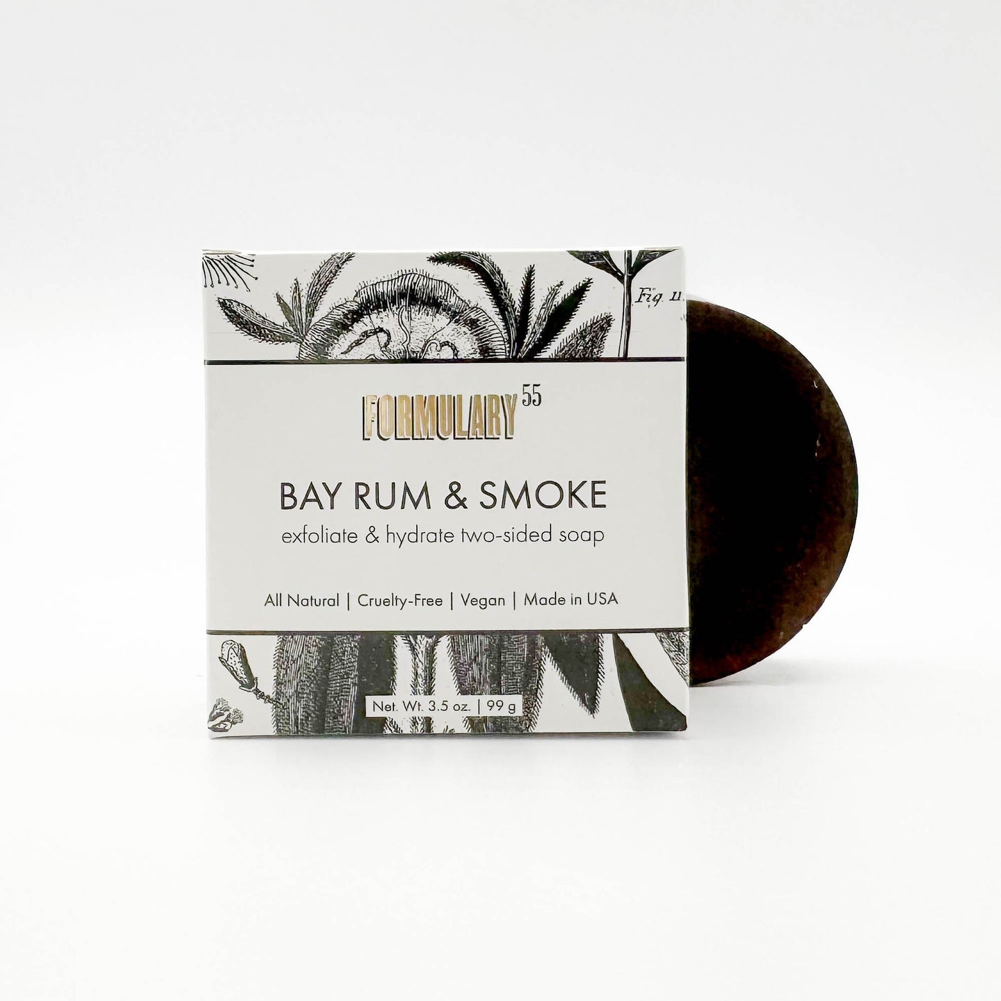 Bay Rum & Smoke - Exfoliate & Hydrate Two Sided Soap