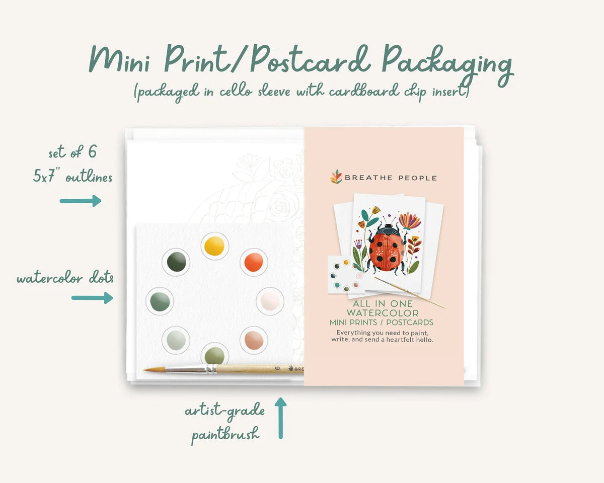 Holiday Collection: All-in-One Watercolor Art Prints + Postcards