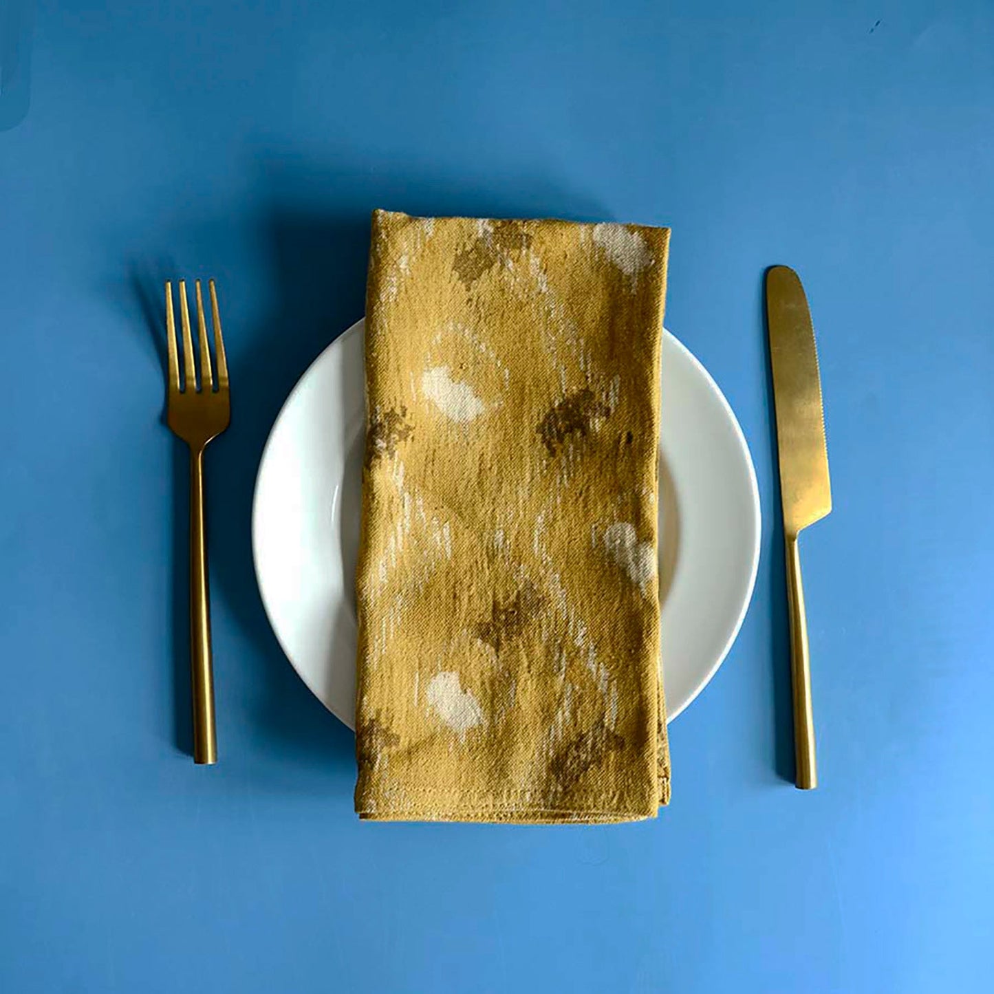 Yellow Cotton Dining Napkins, Sustainable Table Linen (Set of 4) - Bali