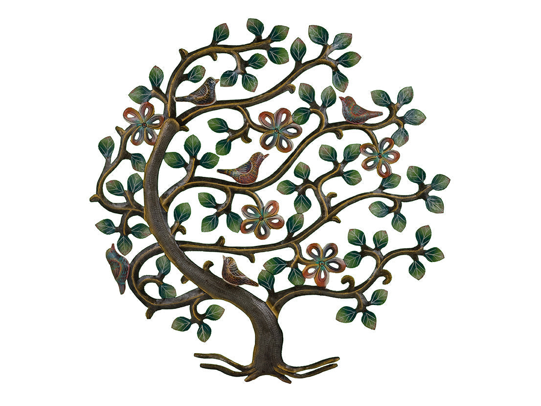 Painted Windswept Floral Tree