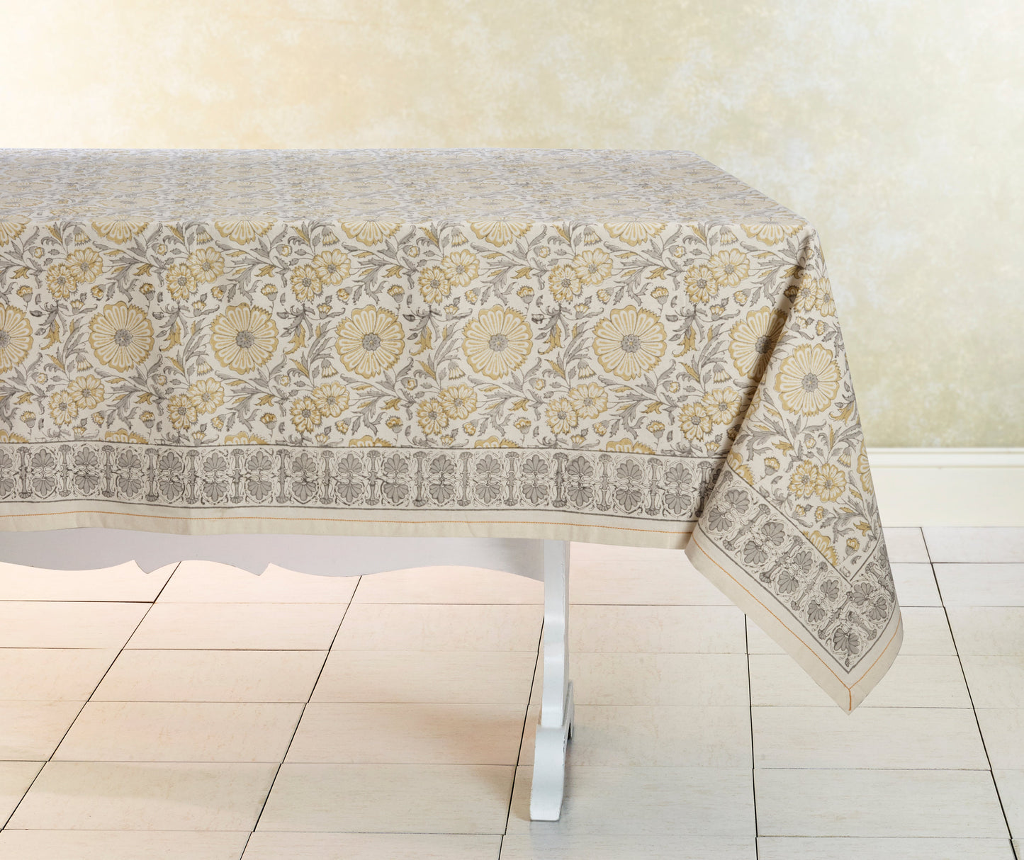 Hand Block Printed Tablecloth. Cotton - Fair Trade - Artisan Made