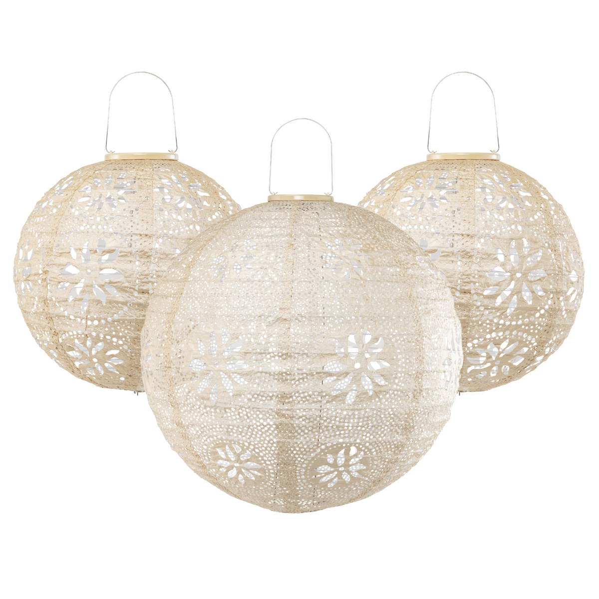Stella Luxe Pearl Boho Battery-Powered Lantern 3-pack