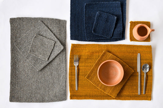 Handwoven Wool Placemat Set