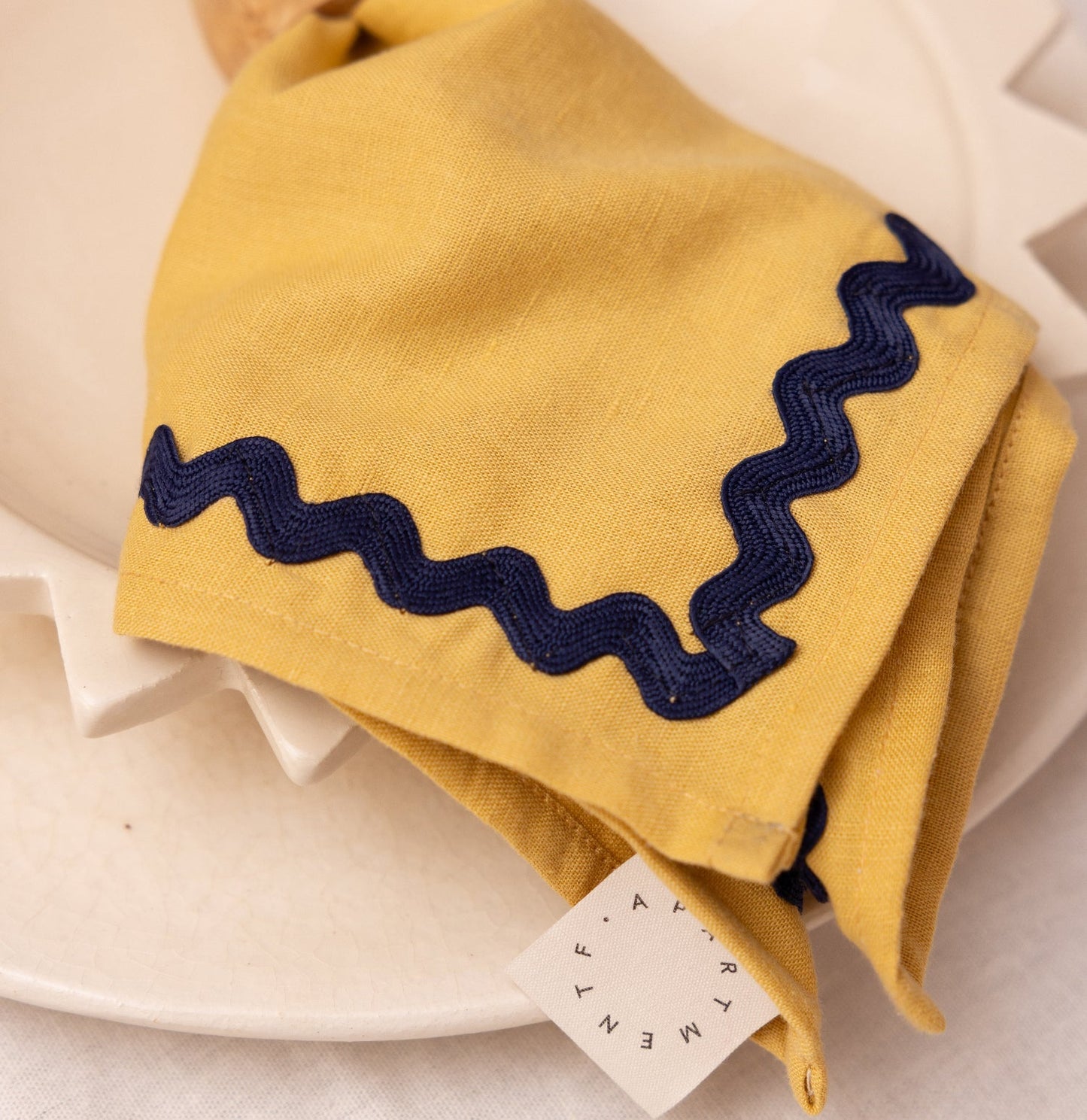 Ric-Rac Linen Napkins - Set of 2