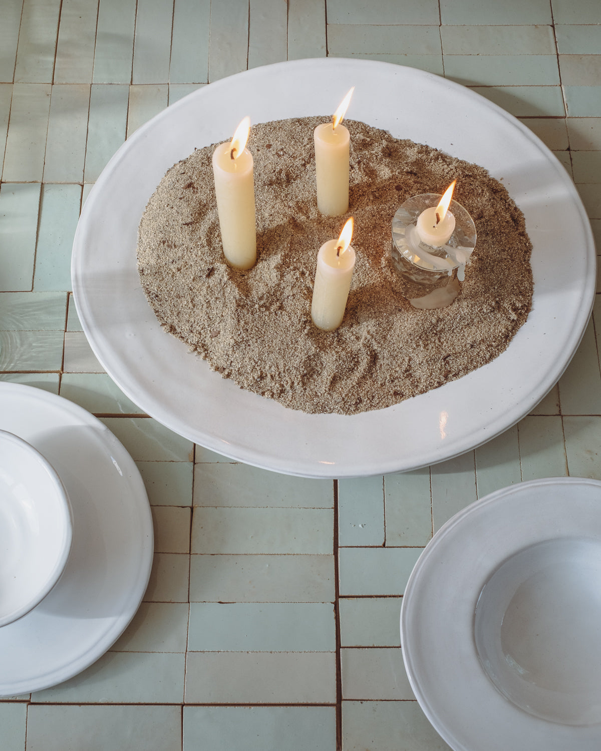 Milk White White Oval Serving Tray