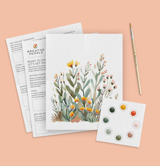 Desert Bloom All-In-One Watercolor Kit – Beginner Mindful Painting Set