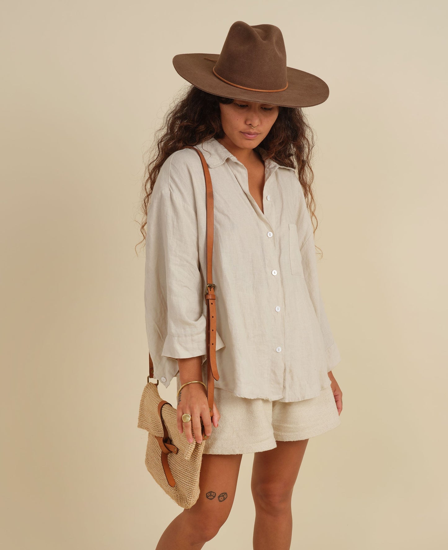 Carmen Woven Crossbody Bag | Natural