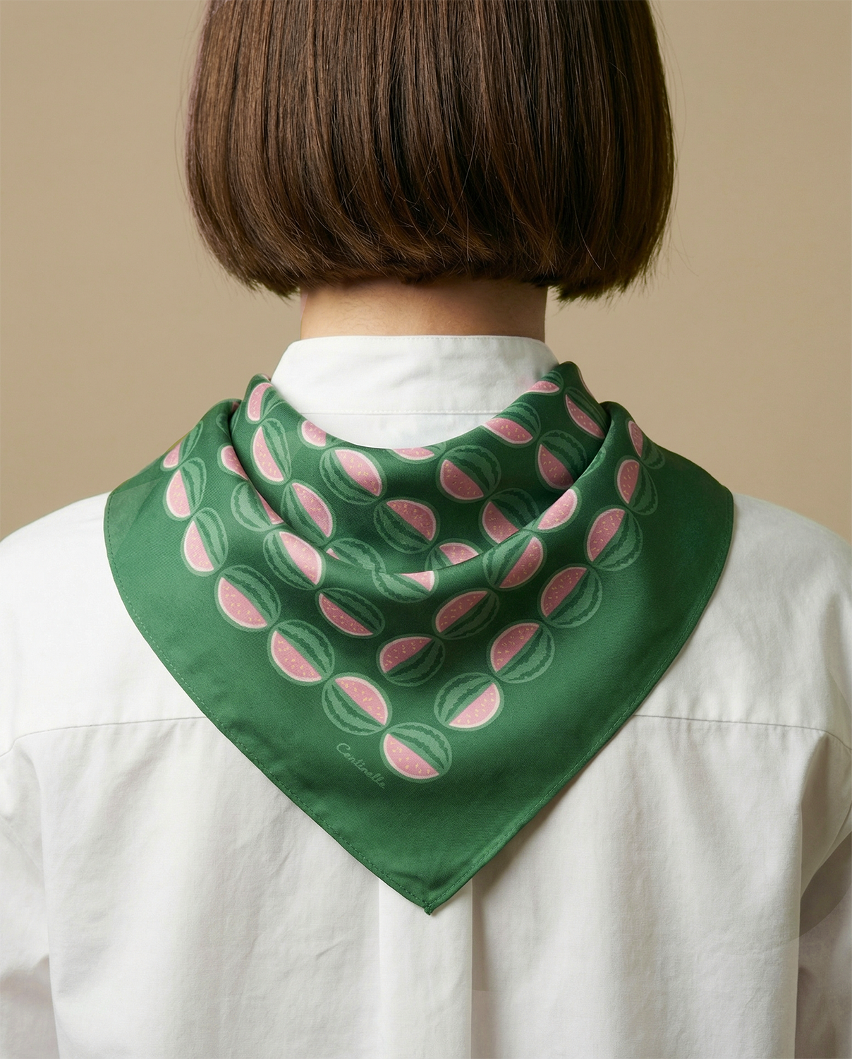 Watermelon Cotton Silk Bandana