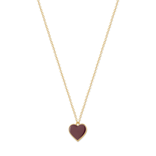 Single Hearted Girl Brown Heart Necklace | Magnetic Clasp