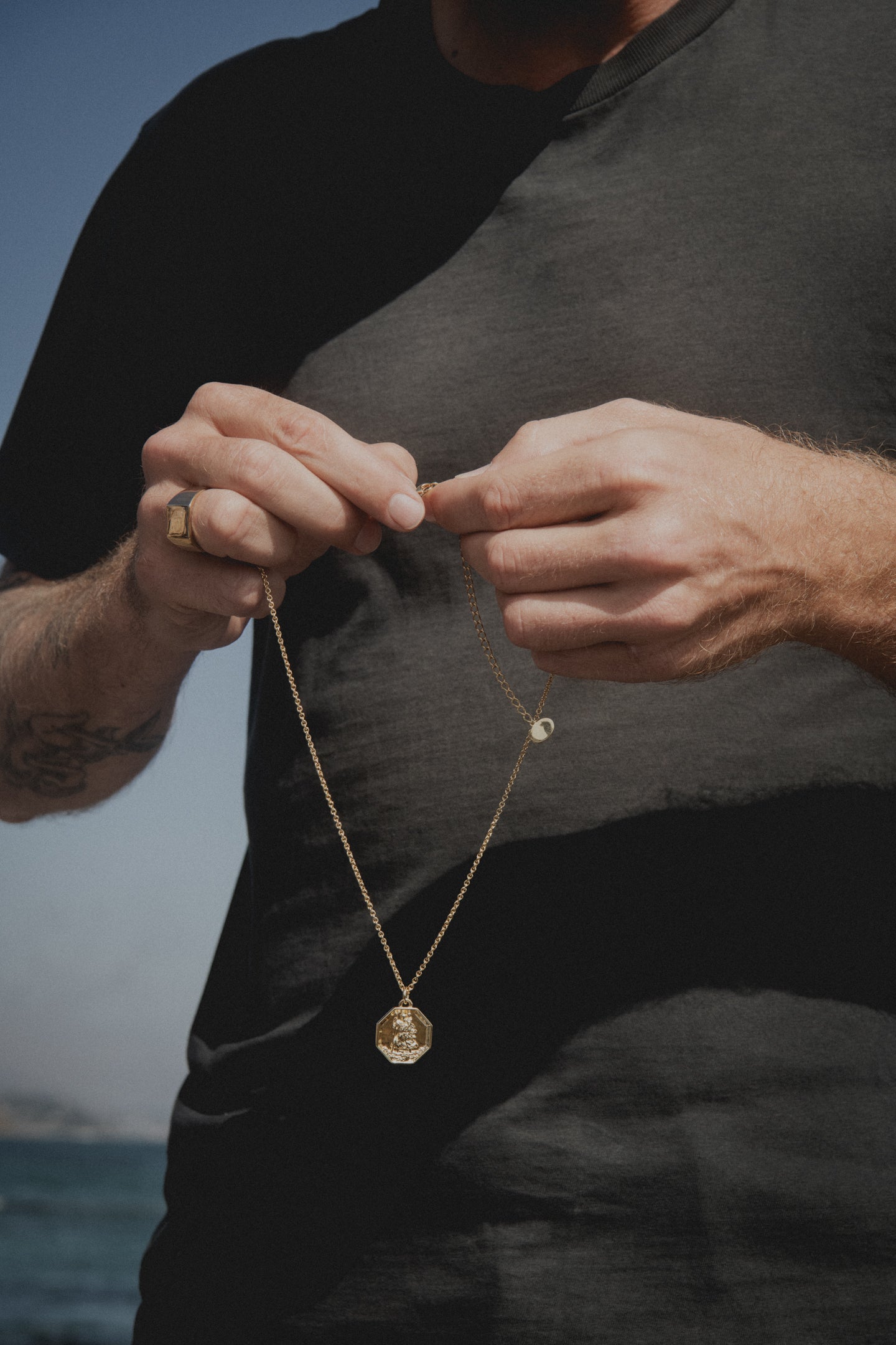St. Christopher Octagon Necklace