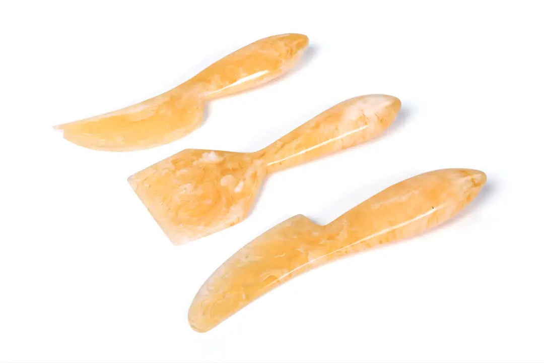 Resin Cheese Knife, Peach  (Set of 3)  - 6 Inches