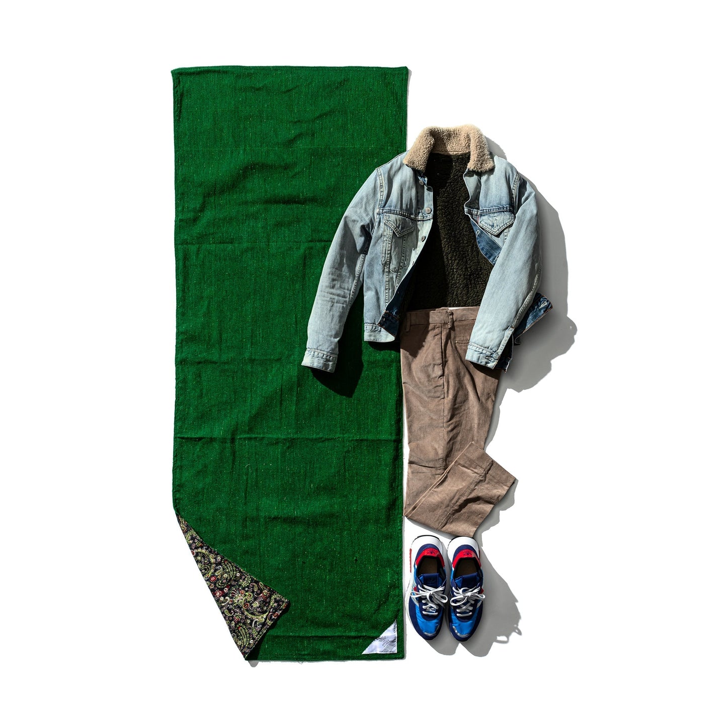 Reversible Nap Mat / Paisley X Green