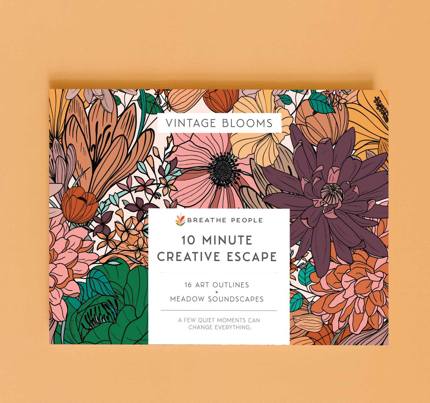 10 Minute Creative Escape Art Book — Vintage Bloom