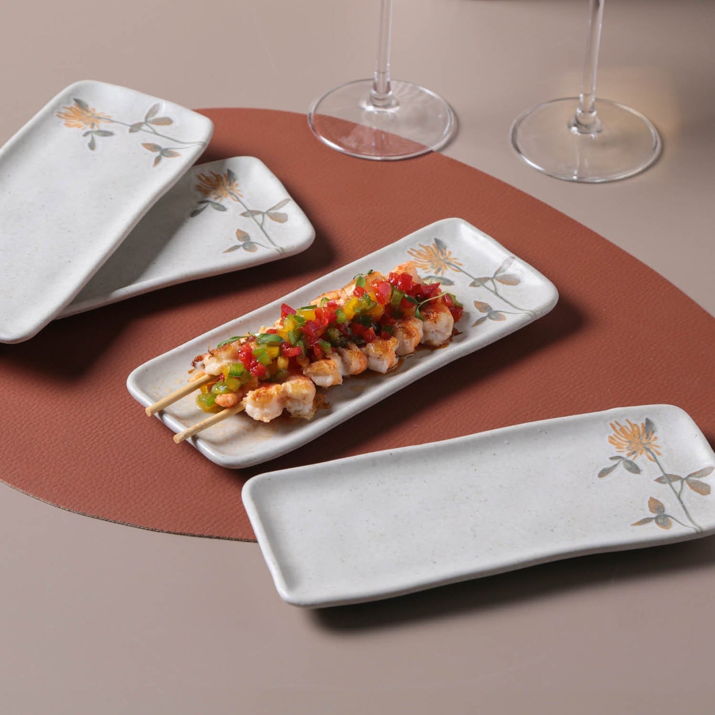 Rectangular Platter Small Set of 4