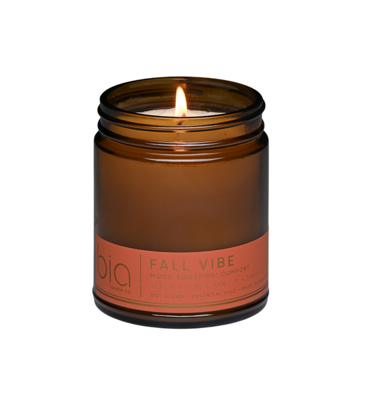 Fall Vibe Functional Fragrance Soy Blend Candle — Spiced Fruit, Cedarwood & Vanilla