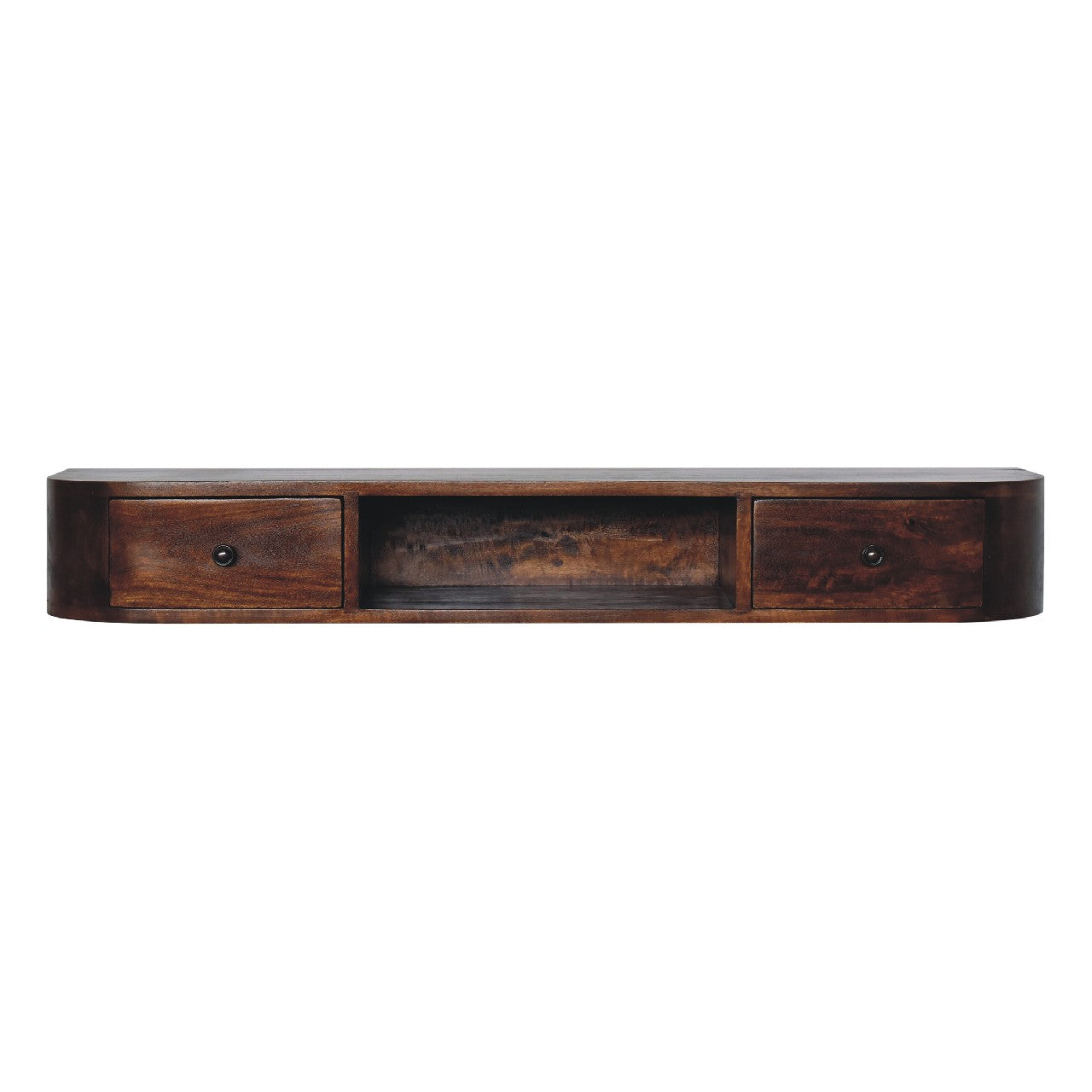 Solid Wood Lunar 2-Drawer Floating Console