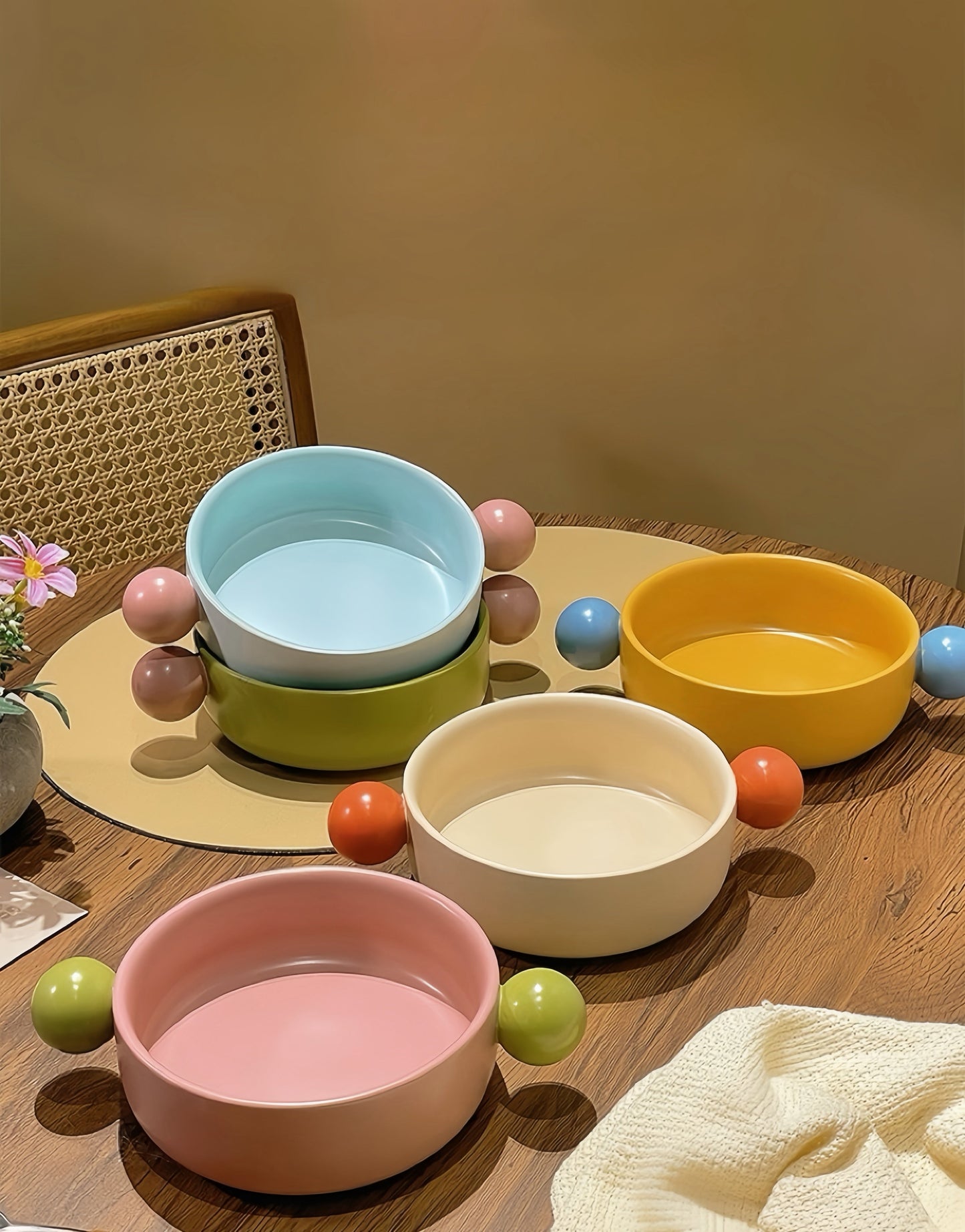 Small Gelato Serving Bowl - Cute Dopamine Whimsical Ceramic Dinnerware