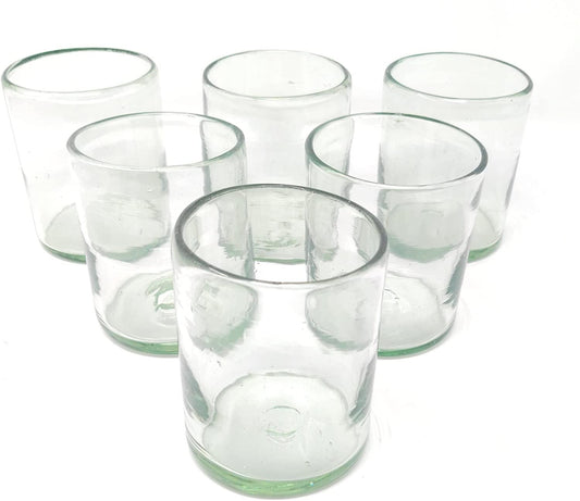 Set of 6 Natural Clear Tumbler Glasses
