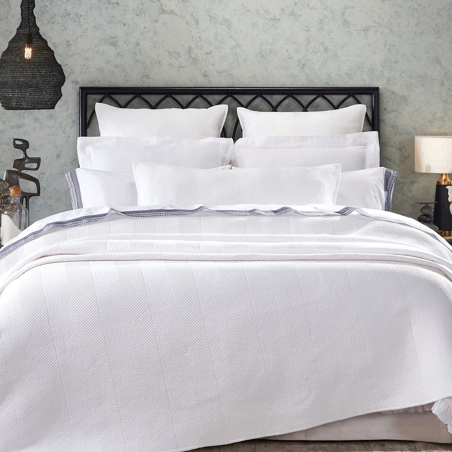 Clermont Diamond Velvet Quilt