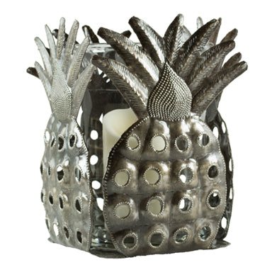 Pineapple Candle with Glass Hurricane