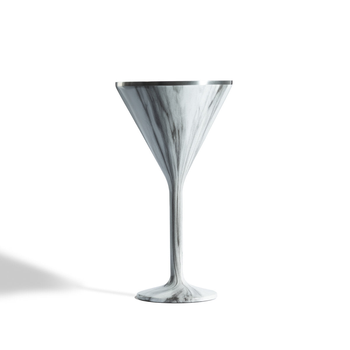 Stainless Steel Stemmed Martini Glass, Marble