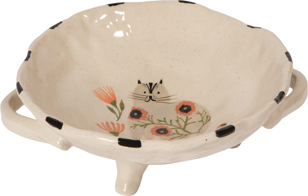 Set of 2 Footed Bowl Catbloom