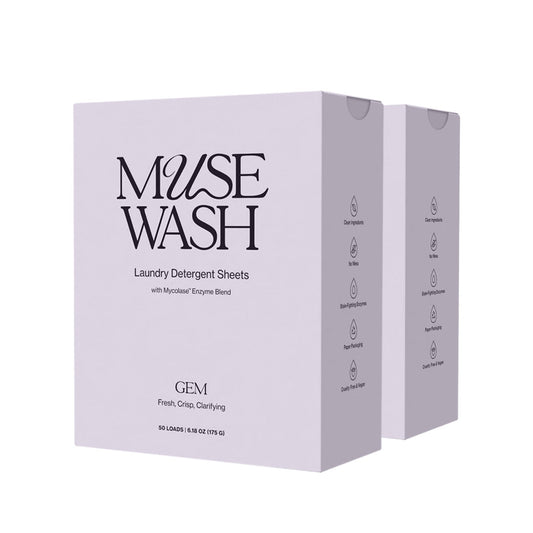 MUSEWASH Laundry Detergent Sheets, GEM (100 Loads, 2 Boxes)