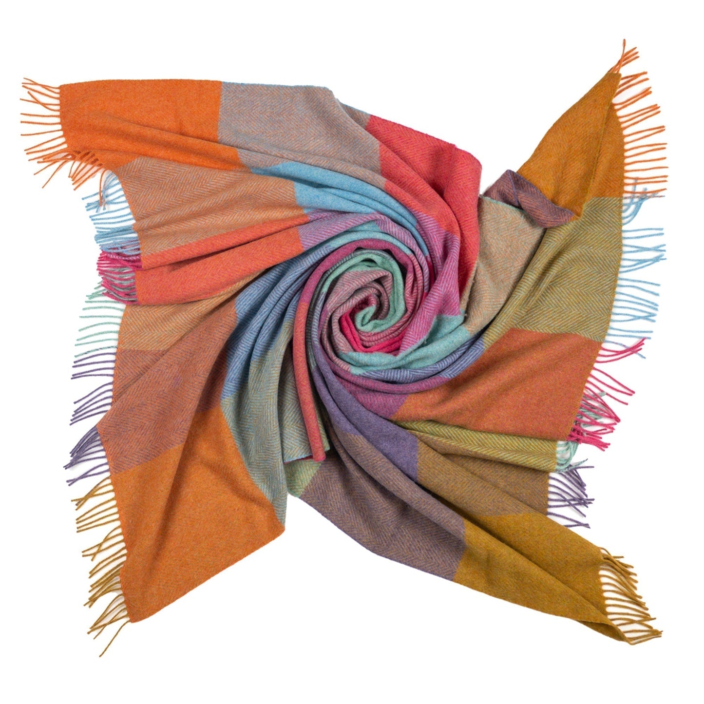 Southampton Home Merino Wool Throw – Block Kaleidoscope | UK Made - Osadia Concept Store