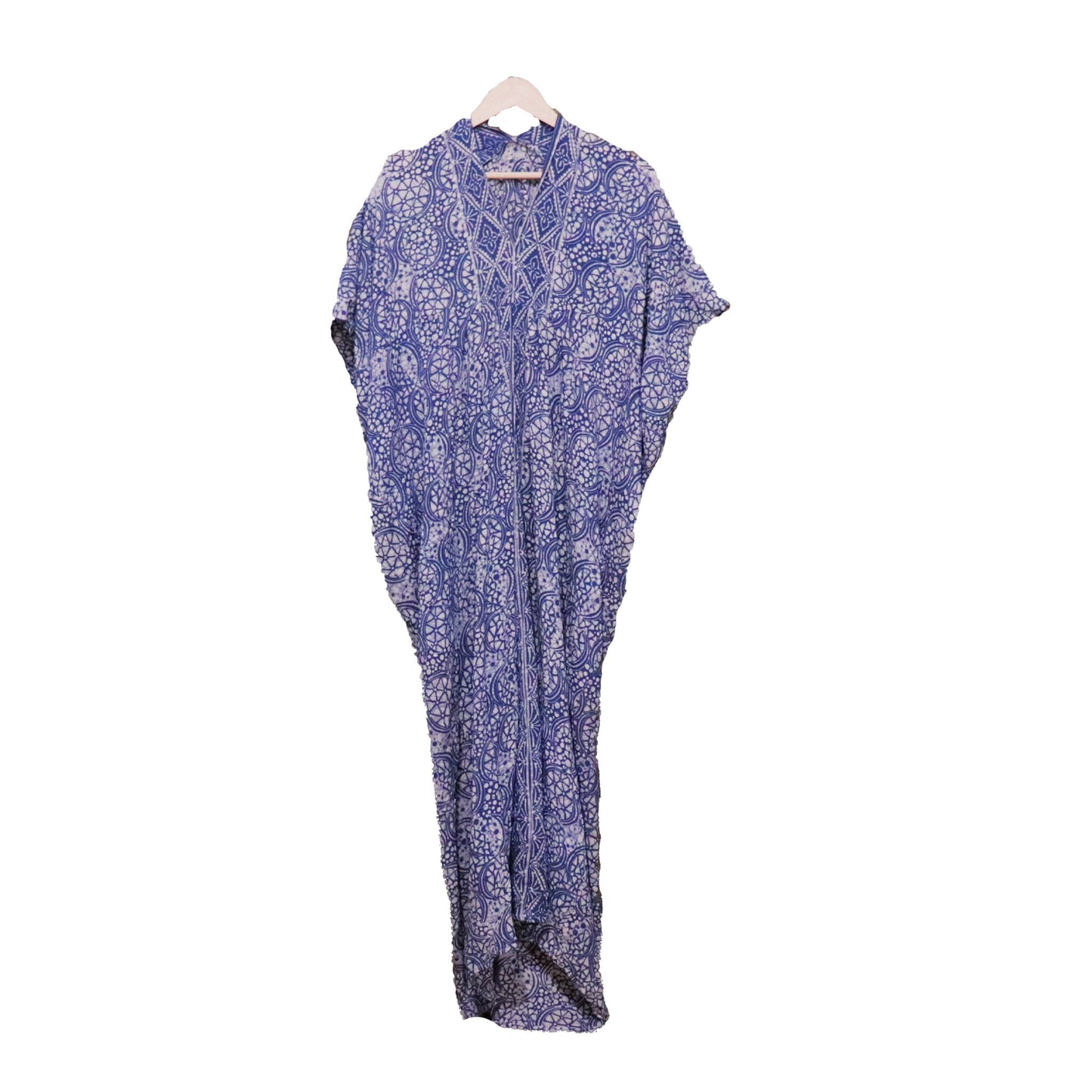 Hand Dyed Batik Kaftan Dress 100% Soft Cotton Material, Maxi, Long, Stone Dress, Caftan