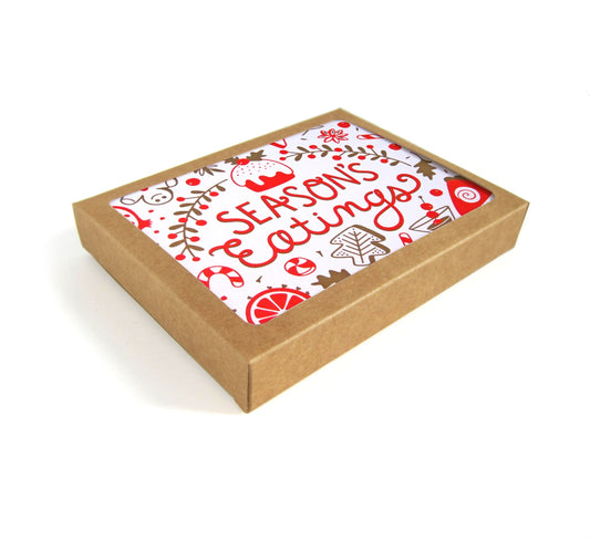 Holiday Season's Eatings Card - Set of 8