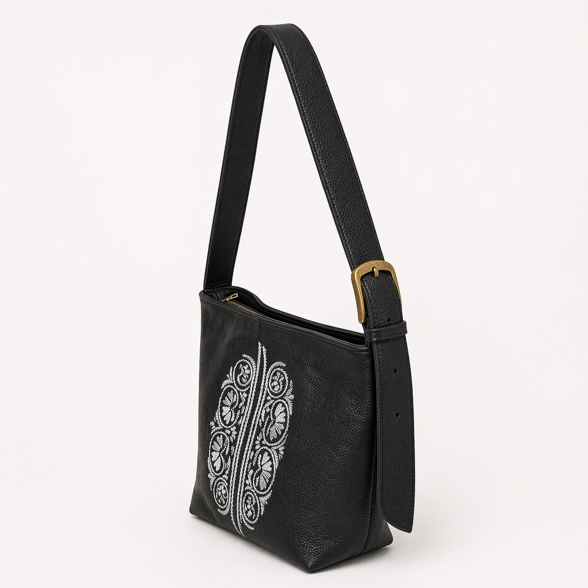 Zahra Leather Bucket Tote