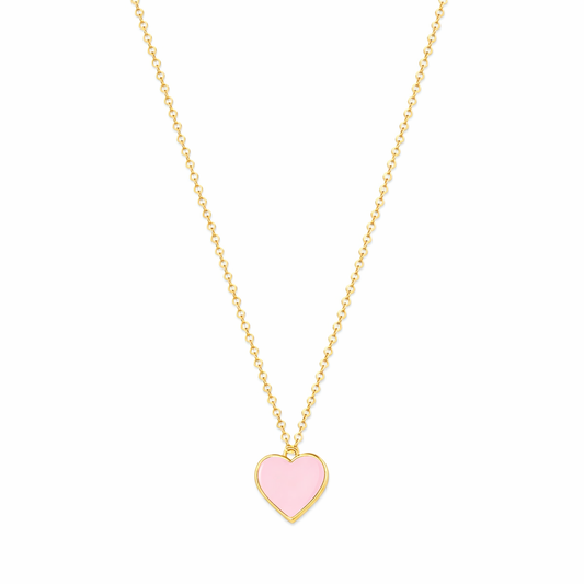 Single Hearted Girl Pink Heart Necklace | Magnetic Clasp