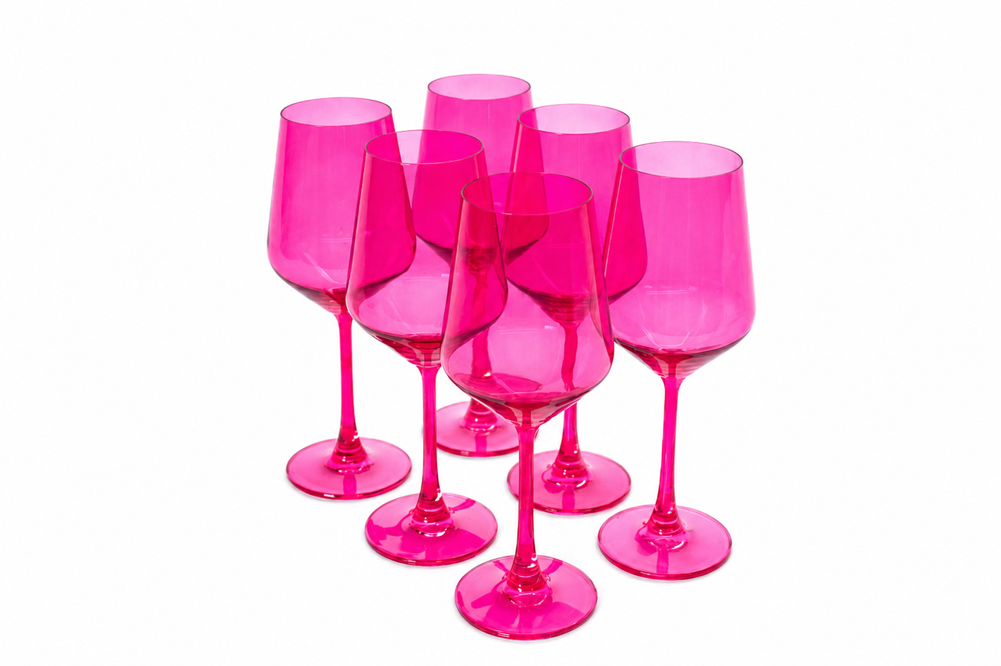Hot Hot Pink - Colored Wine Glass