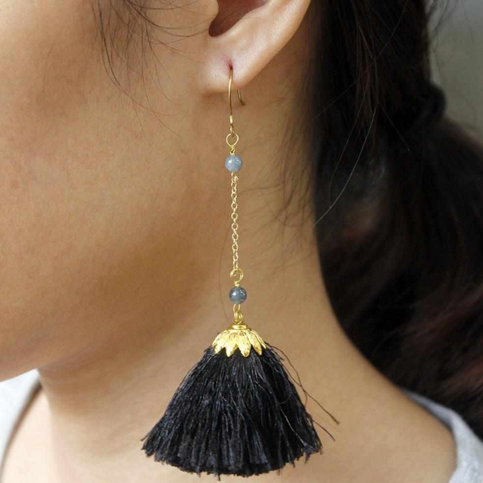 Dangling Tassel Earrings - Thailand