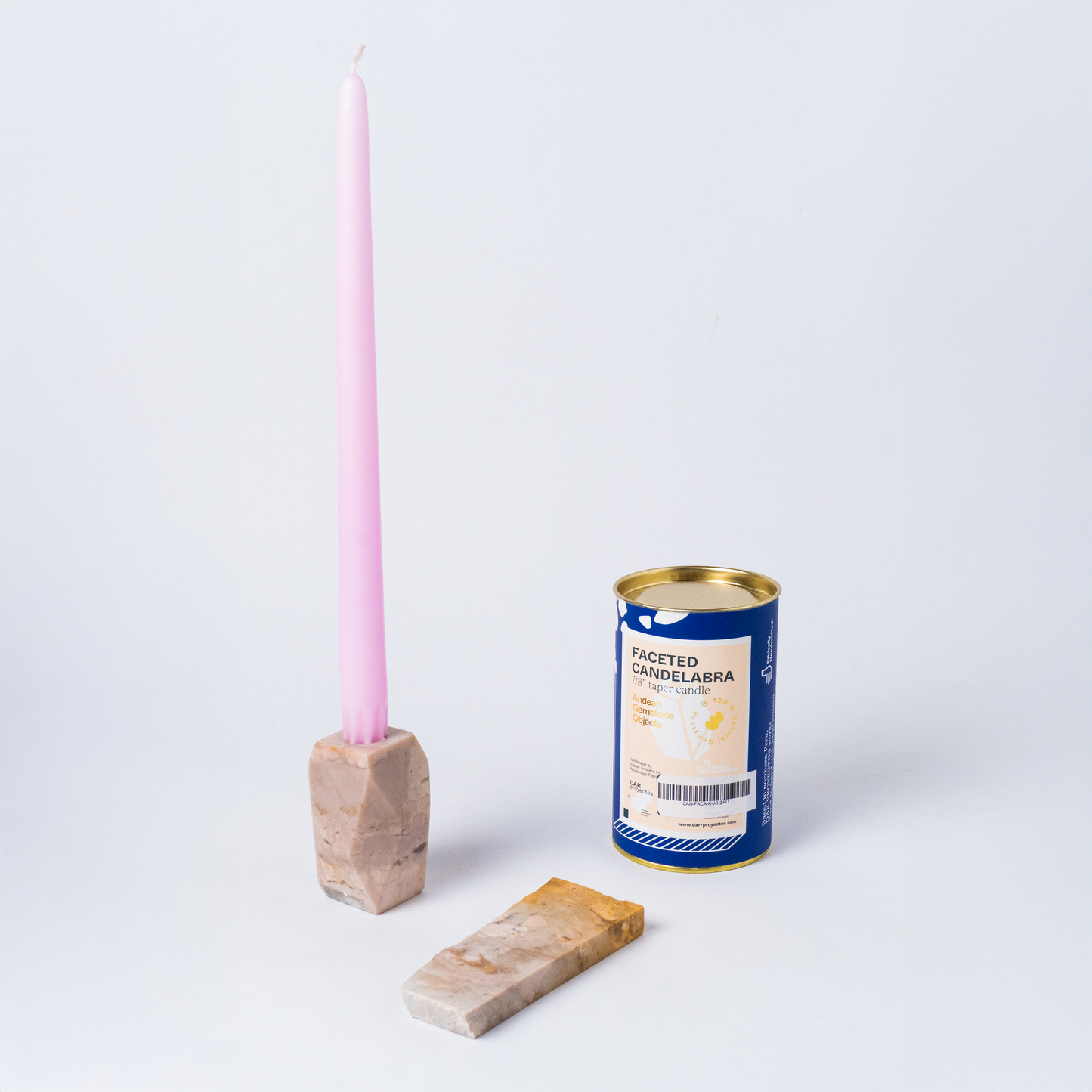 Gemstone faceted candelabra Soapstone