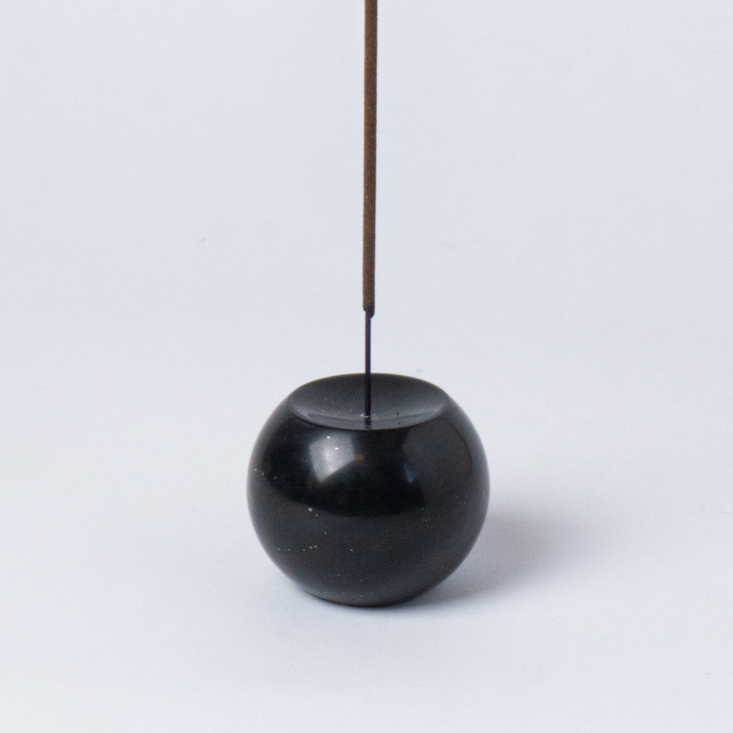 Gemstone sphere incense holder Celestine