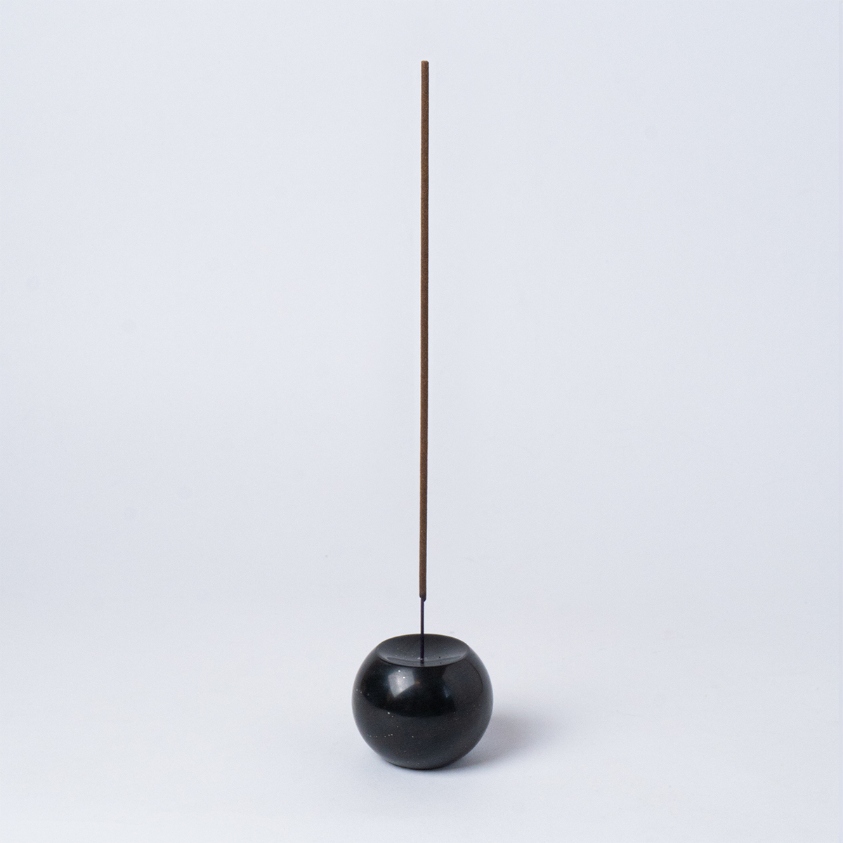 Gemstone sphere incense holder Crema Onyx