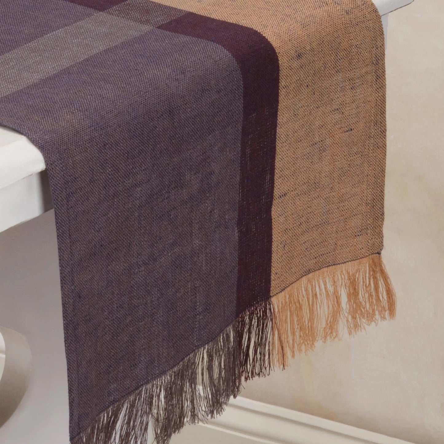 HINTERLAND Handwoven Linen Table Runner. 100% Flax Linen – Fair Trade – Artisan Made - Osadia Concept Store