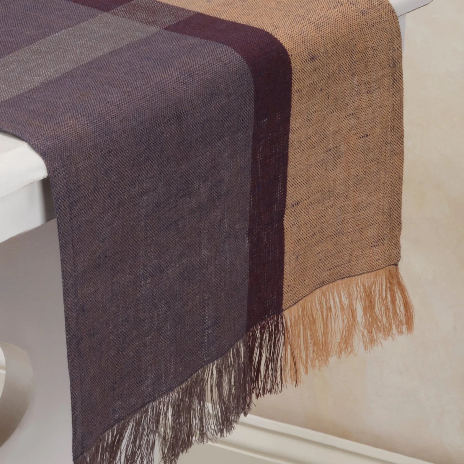 HINTERLAND Handwoven Linen Table Runner. 100% Flax Linen – Fair Trade – Artisan Made - Osadia Concept Store