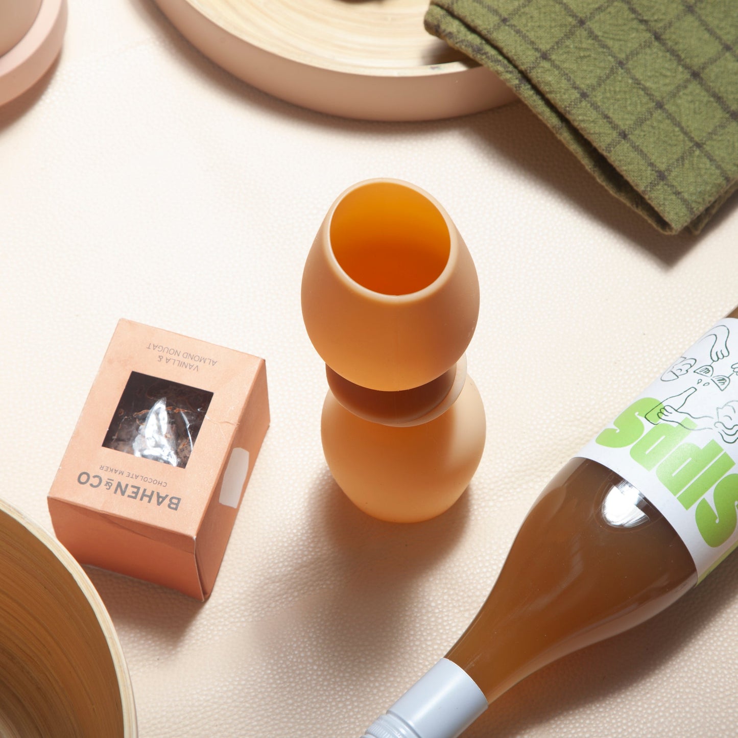 wheat + oat | stemm | silicone unbreakable wine glasses