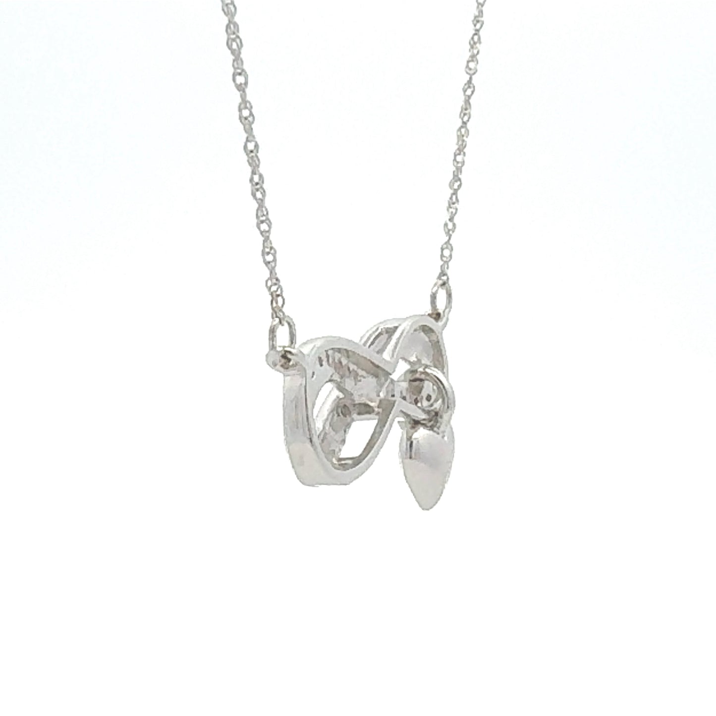 .04ct Diamond Cross Religious Pendant Sterling Silver
