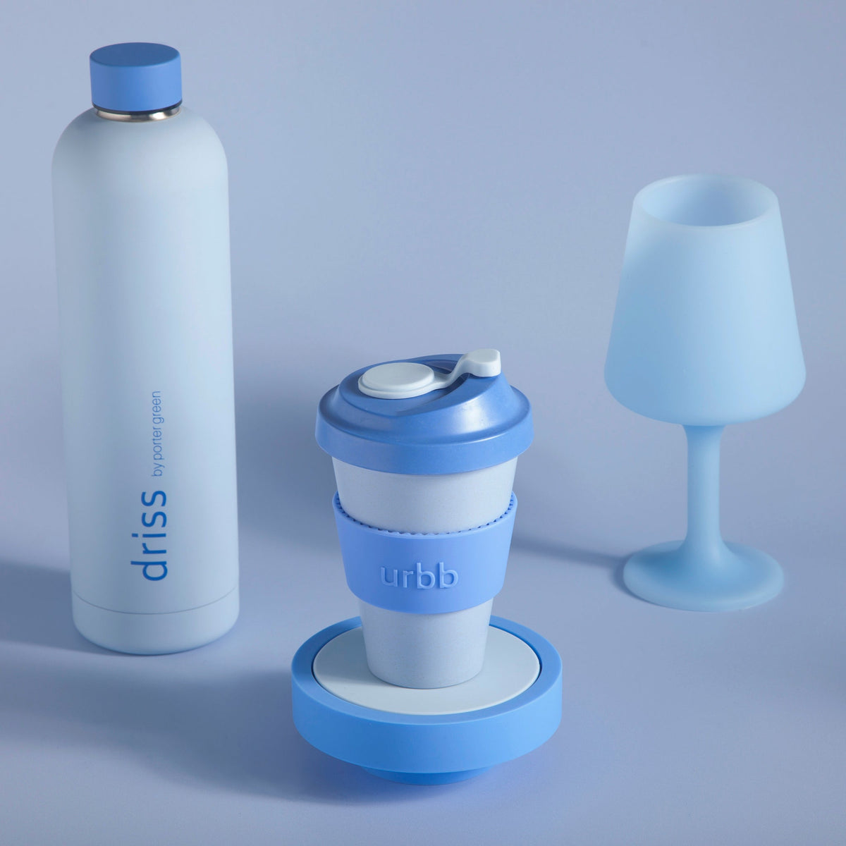 sky + kingfisher | swepp | silicone unbreakable wine glasses