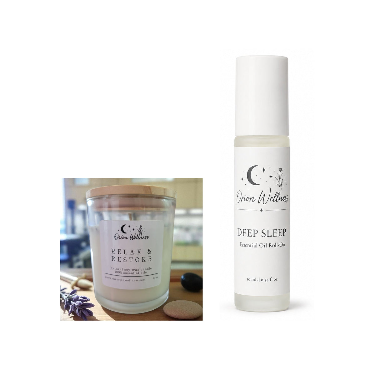 Sleep Candle + Roll-On Duo