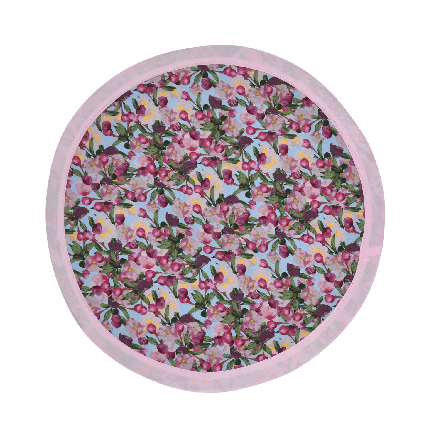6 Round Placemats Romance is Dead Blue/Pink