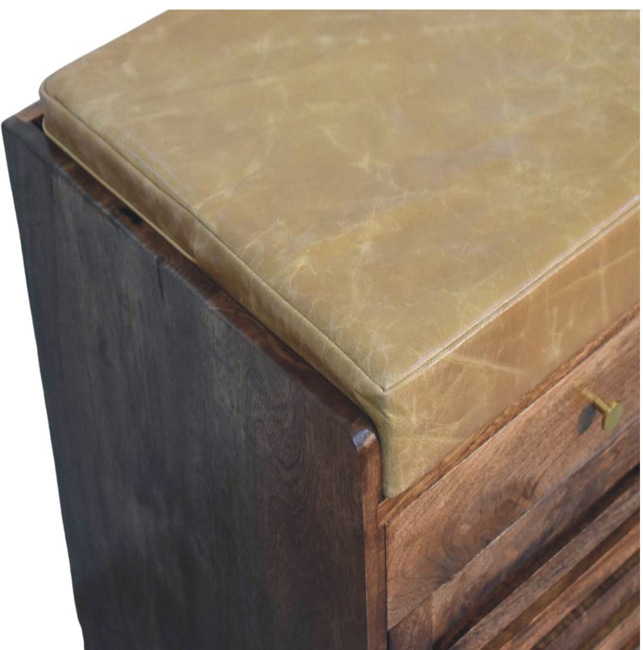 Solid Wood Bola Shoe Storage Bench