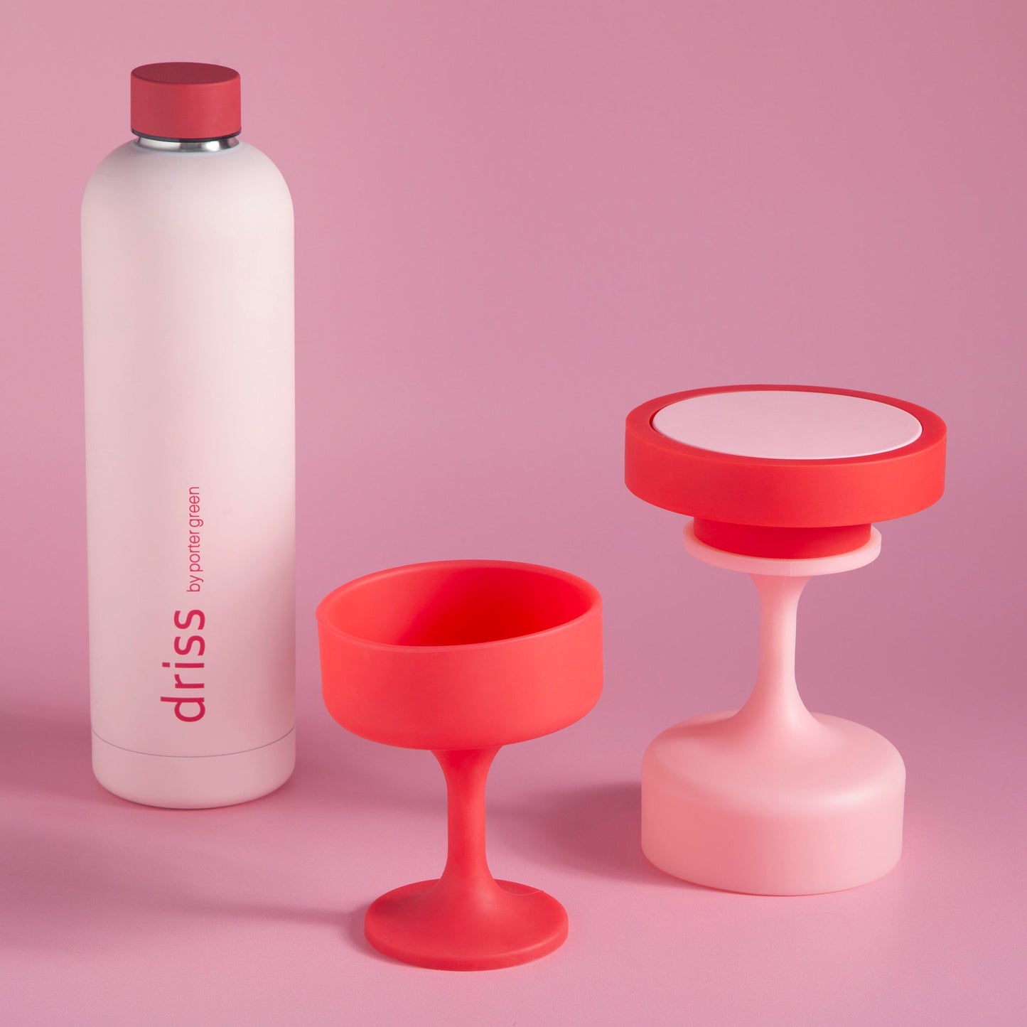 cherry + blush | mecc | silicone unbreakable cocktail glasses