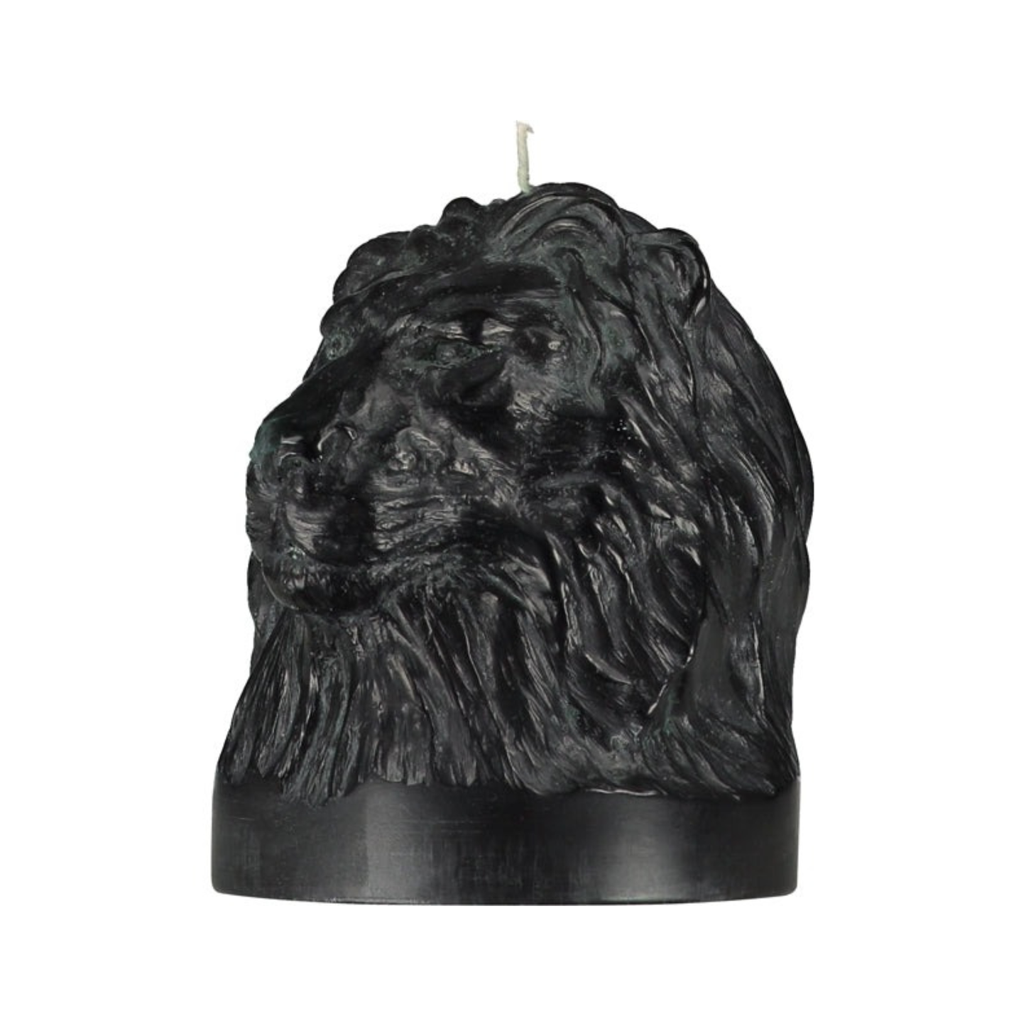 Jet Black Lion Head Candle