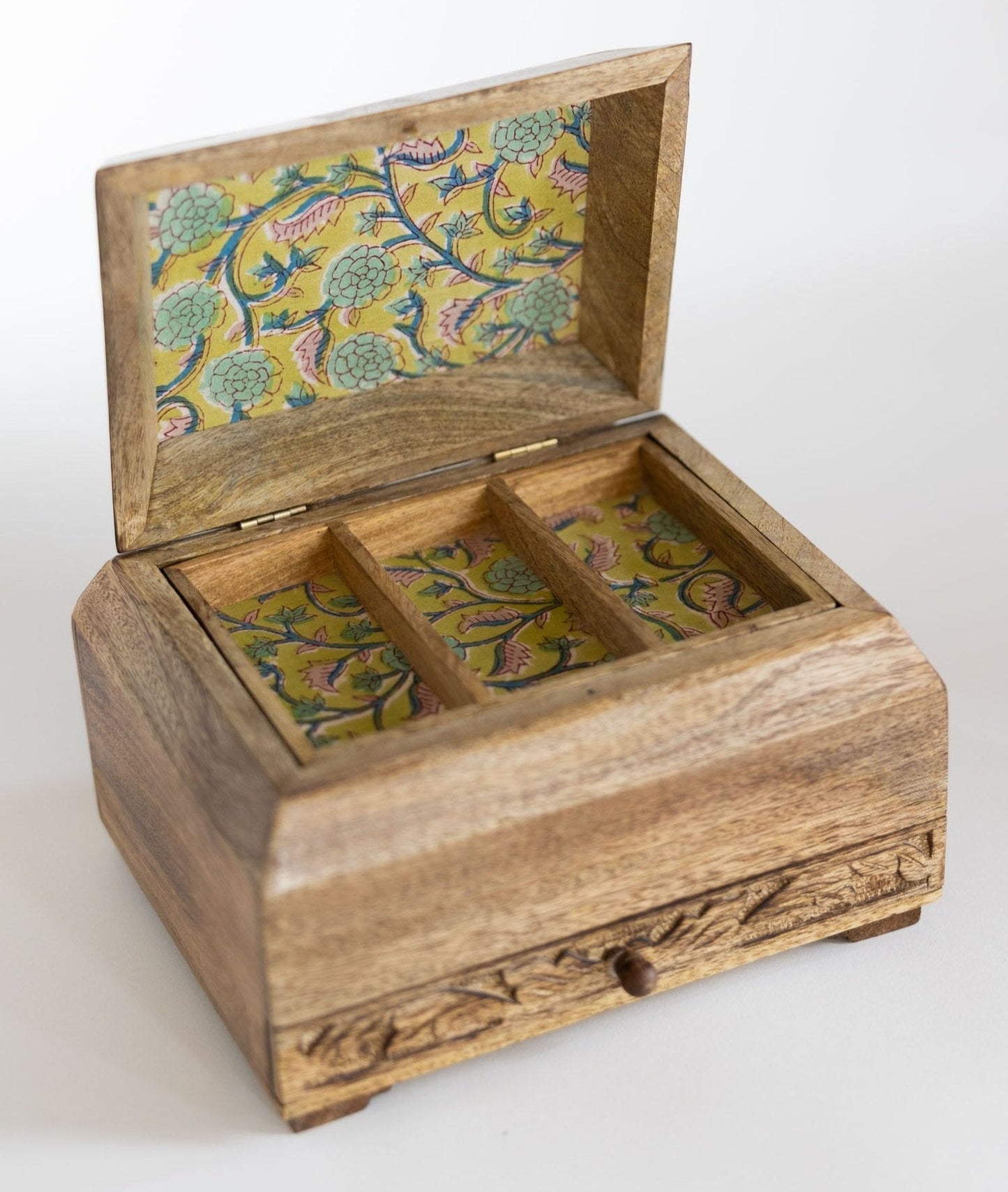Phoolon Mango Wood Jewelry Box