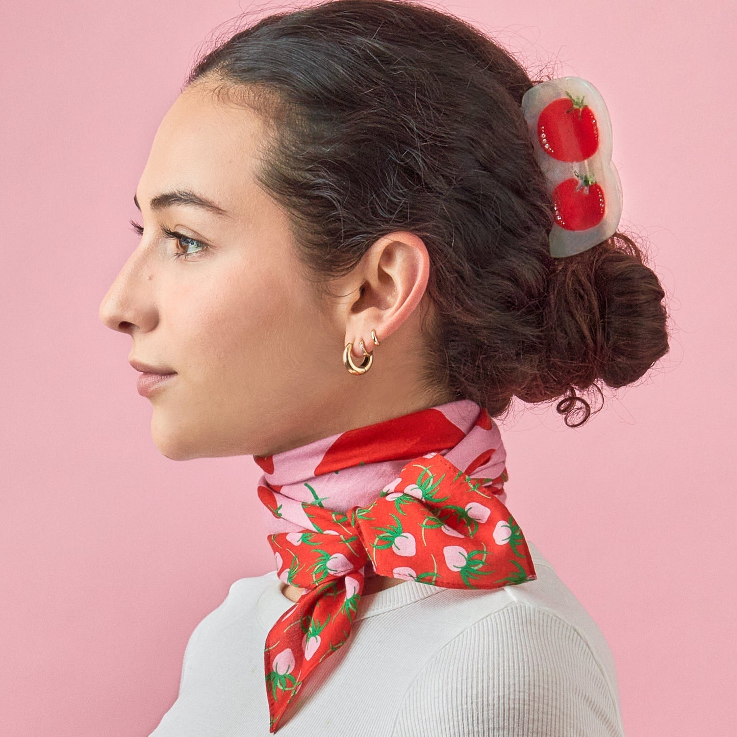 Tomatoes  Cotton Silk Bandana